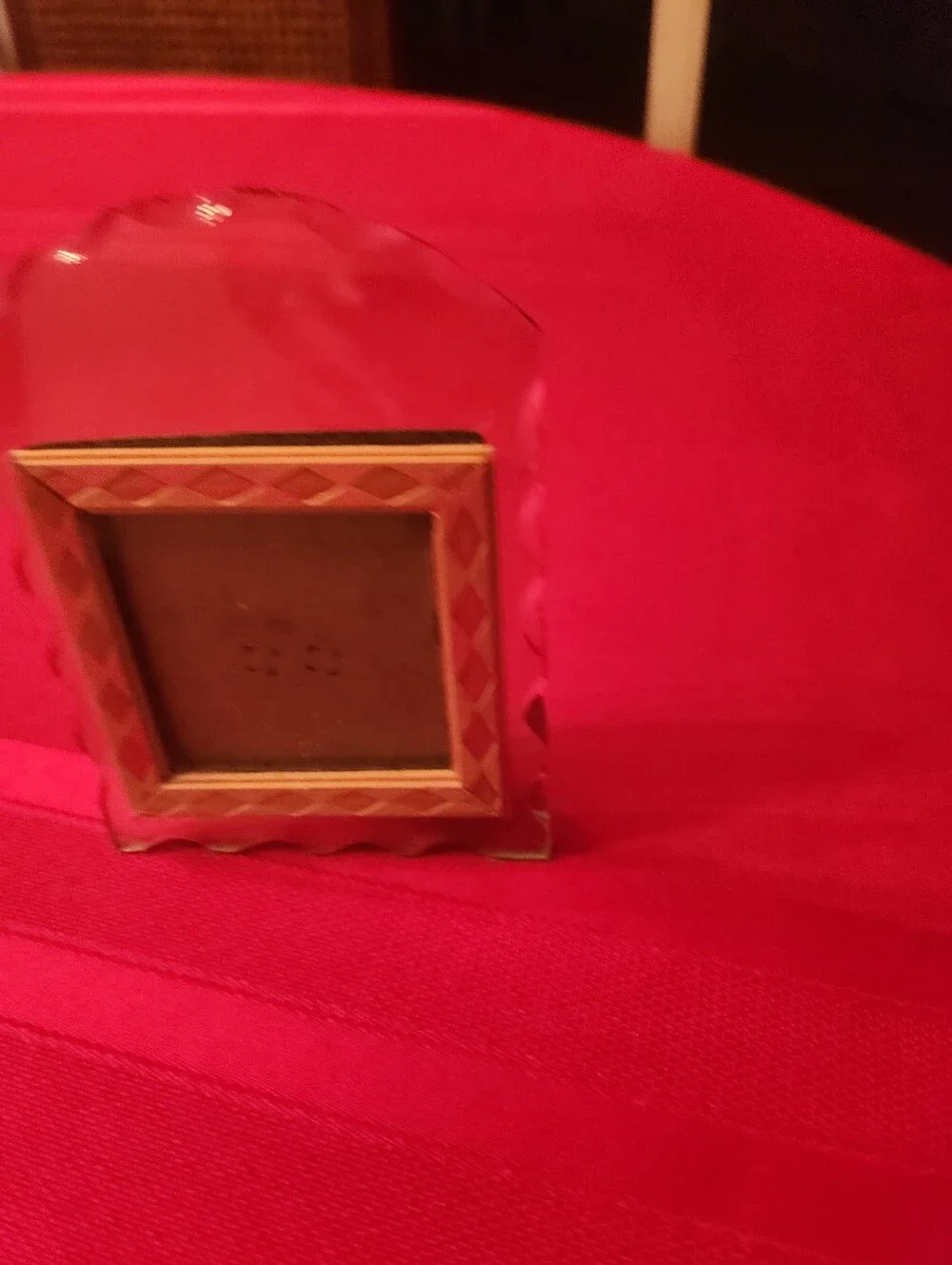 Glass and Wood Accent Picture Frame in Gold-Tone